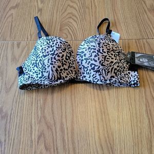 Kathy Ireland ultra soft push up bras size 34C color black brown cream